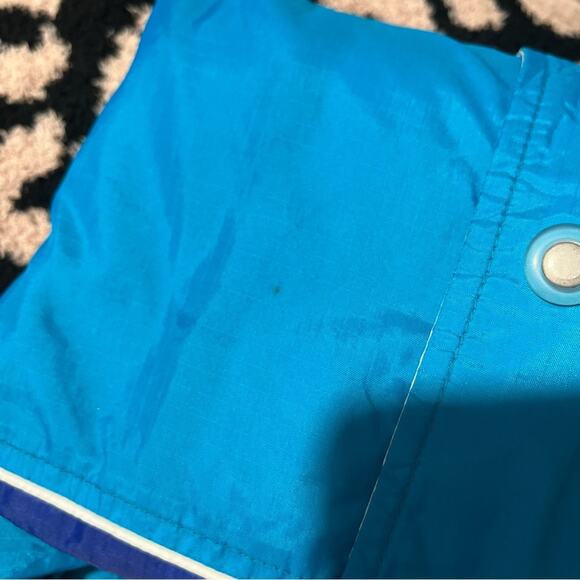 Vtg Converse Blue Color Block Windbreaker 90s Hooded Mesh Lined Jacket Sz Large - Picture 15 of 15